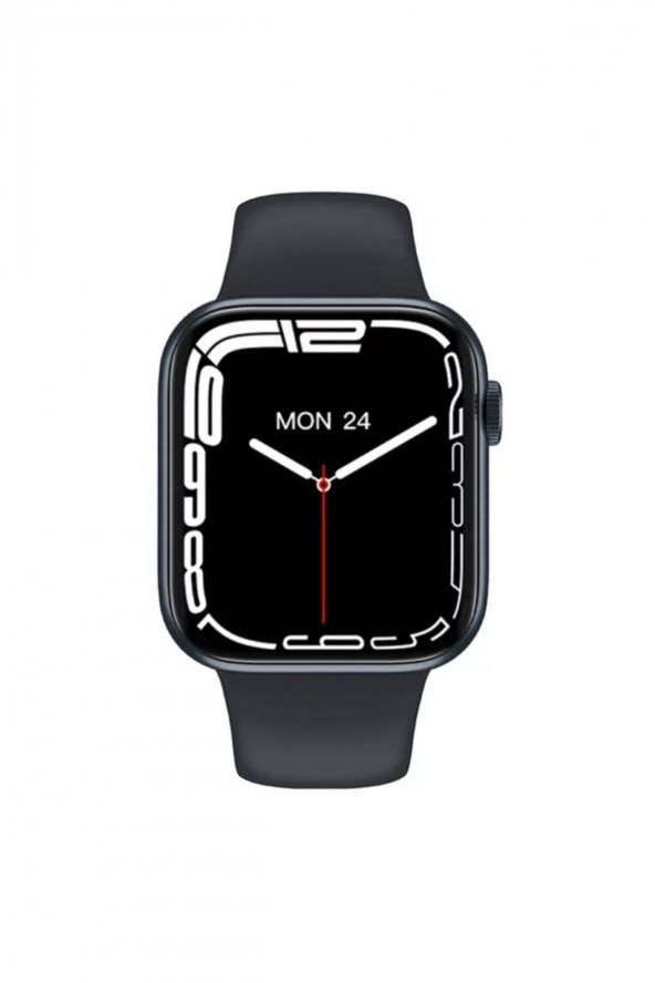 Hw56 Plus Siyah Smart Watch 7 Akıllı Saat Wireless Charging Çift Buton Aktif Her Telefona Uyumlu - 2
