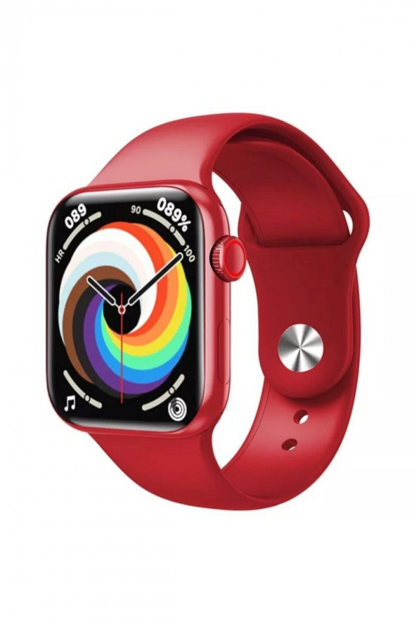 Hw56 Plus Kırmızı Smart Watch 7 Akıllı Saat Wireless Charging Çift Buton Aktif Her Telefona Uyumlu ürün görseli 1