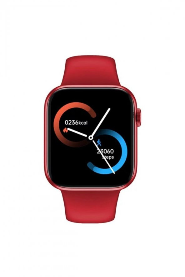 Hw56 Plus Kırmızı Smart Watch 7 Akıllı Saat Wireless Charging Çift Buton Aktif Her Telefona Uyumlu - 2