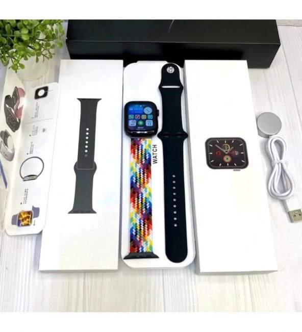Watch 7 Dt300 Pro Akıllı Saat 2022 Wireless Şarj Nfc B.T 5.2 Siyah - 3