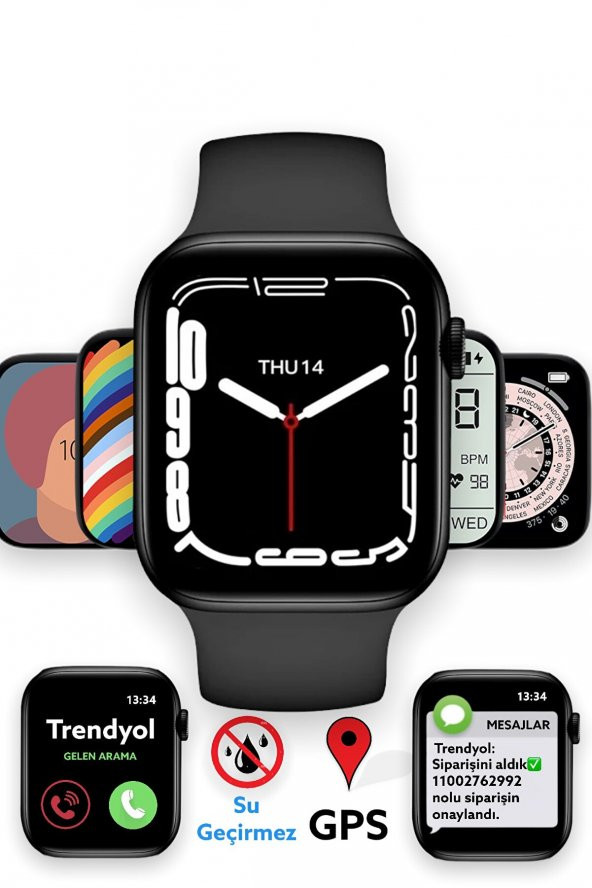 Watch 7 Dt300 Pro Akıllı Saat 2022 Wireless Şarj Nfc B.T 5.2 Yeşil - 5