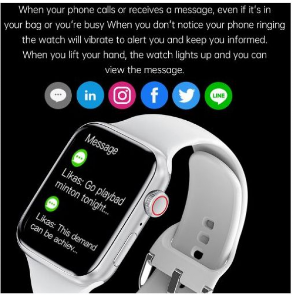 GW67 Plus Series 7 Çift Kordon Modern Titreşim Özelikli Akıllı Saat Pembe - Resim 6