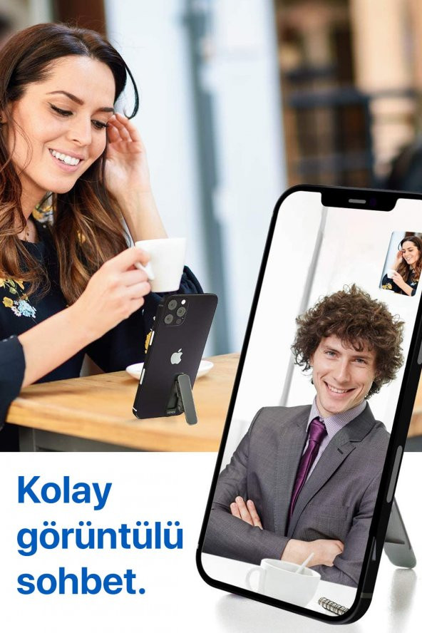 Telefon Tablet Ayaklığı - Ayarlanabilir Alüminyum Masaüstü Telefon Standı - Telefon Tutucu - 3