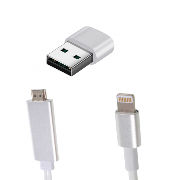 Apple Samsung Uyumlu Hızlı Şarj Kablosu ve Dönüştürücü - 2