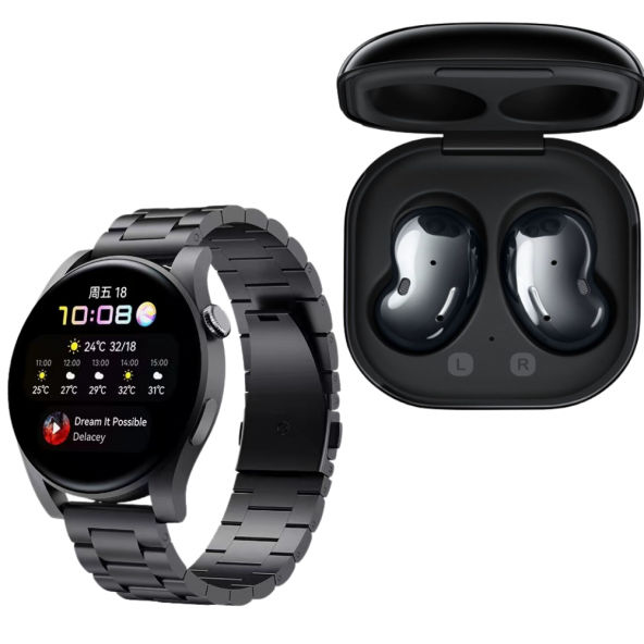 BCD-09 Akıllı Saat Şık Tasarım Titanyum Siyah Kordon 48MM Bluetooth 5.2 - Resim 6