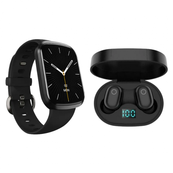 Smartwatch Siyah Akıllı Saat ve Xiaomi Uyumlu Redmi Airdots Pro 3 - 11
