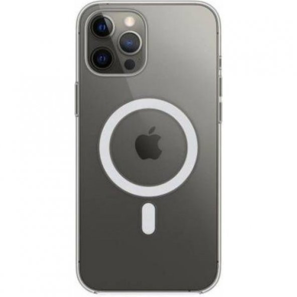 Apple iPhone 13 Pro Uyumlu Kılıf Magsafe Wireles Şarj Özellikli Şeffaf Kılıf - 4