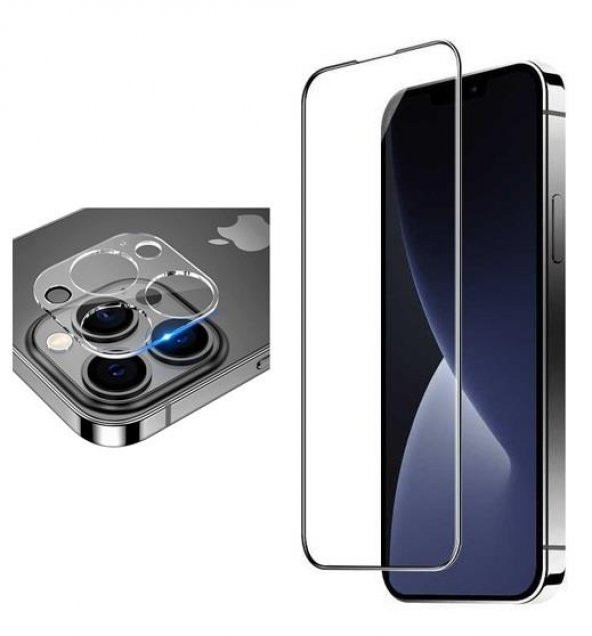Vendas iPhone 14 Plus Uyumlu (14 Plus) Super Hardness Tempered D-vista Cam Ekran Koruyucu + Kamera Lens Koruyucu
