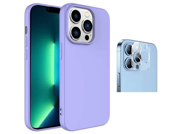 Vendas iPhone 14 Pro Max Uyumlu (14 Pro Max) W-Lansman Serisi İçi Kadife İpek Dokulu Lansman Kılıf + Kamera Lens Koruyucu - 5