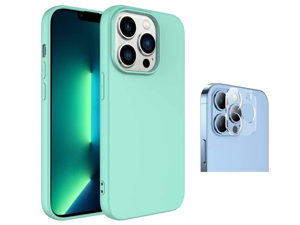 Vendas iPhone 14 Pro Max Uyumlu (14 Pro Max) W-Lansman Serisi İçi Kadife İpek Dokulu Lansman Kılıf + Kamera Lens Koruyucu