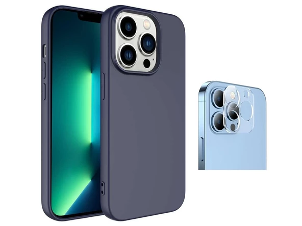 Vendas iPhone 14 Pro Max Uyumlu (14 Pro Max) W-Lansman Serisi İçi Kadife İpek Dokulu Lansman Kılıf + Kamera Lens Koruyucu - 4