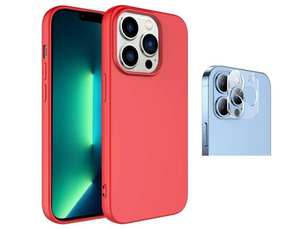 Vendas iPhone 14 Pro Max Uyumlu (14 Pro Max) W-Lansman Serisi İçi Kadife İpek Dokulu Lansman Kılıf + Kamera Lens Koruyucu - 3
