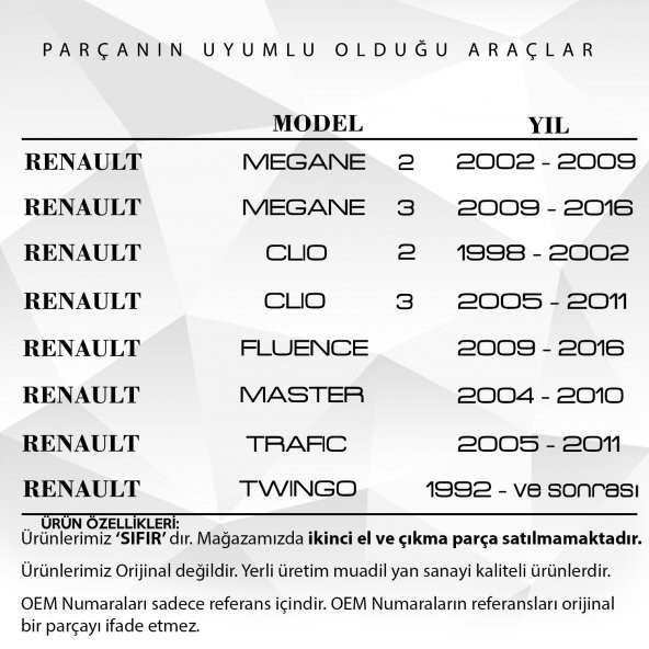 Megane2,3 Clio2,3 Fluence,Master,Trafic,Twingo için Anten Çubuğu - 2
