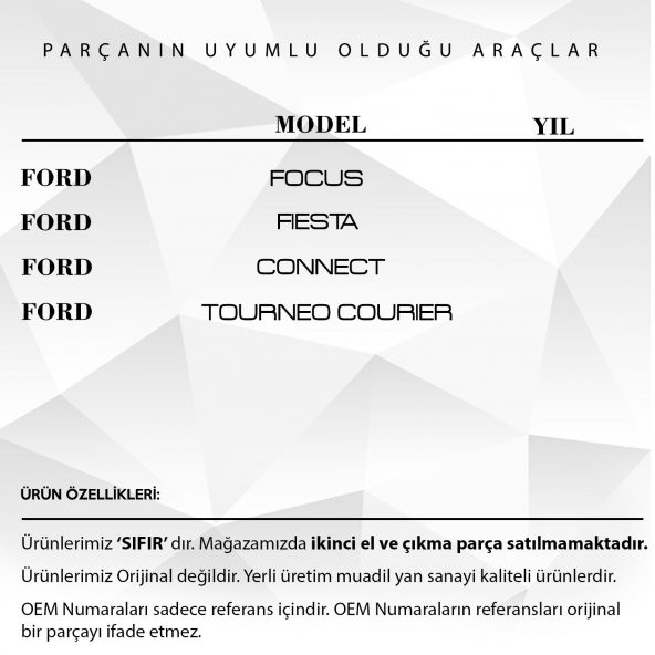 Ford Focus, Fiesta, Connect için Tavan Anten Çubuğu Komple - 2