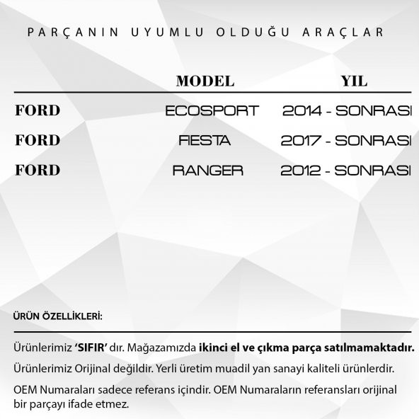 Ford Fiesta, Ecosport, Ranger için Burgulu Tavan Anten Çubuğu - 2