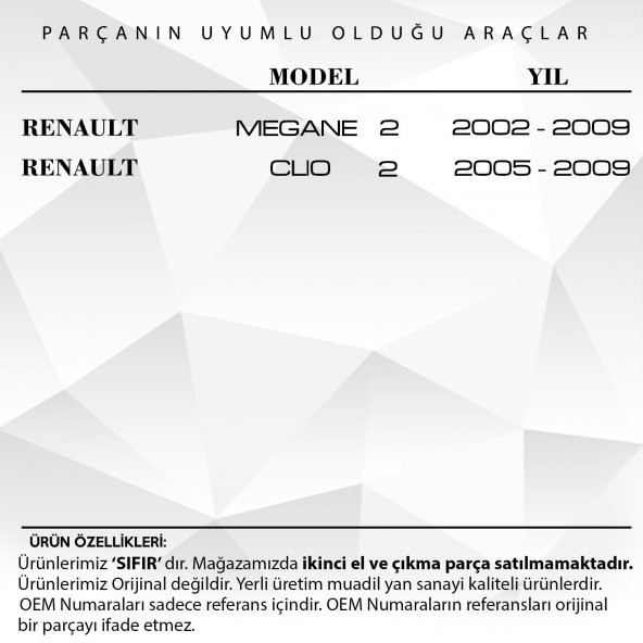 Renault Megane II, Clio III için Torpido Mandalı Yaylı-Gri - 2
