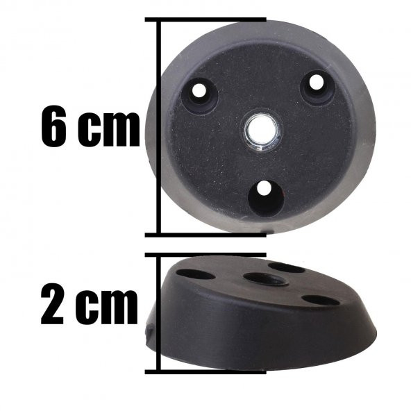 Mobilya Masa Sehpa Ayağı Bağlantı Aparatı Açılı Dereceli Ayak Tabanı Siyah (10 ADET) - 6