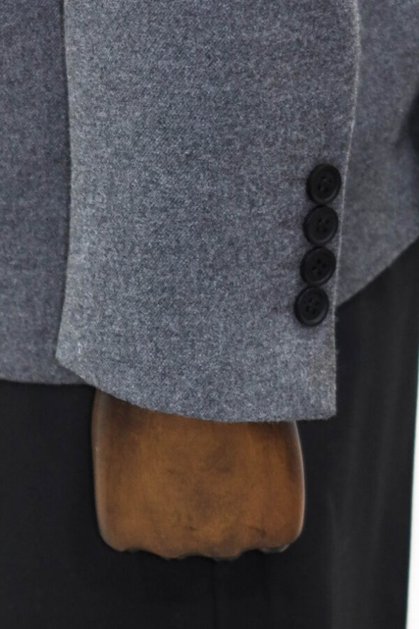 Desensiz Slim Fit Spor Gri Erkek Ceket - 5