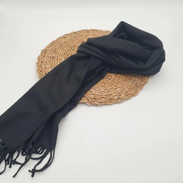 Balık Sırtı Klasik ve Spor Erkek Atkı Siyah Renk - 9