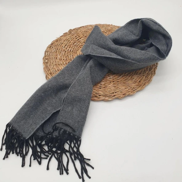 Balık Sırtı Klasik ve Spor Erkek Atkı Gri Renk - 8