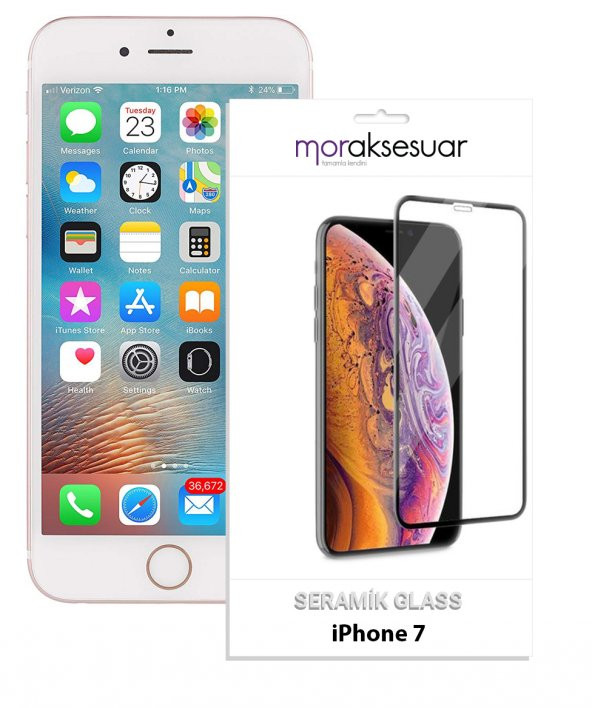 Apple iPhone 7 Seramik Ekran Koruyucu Esnek Parlak Cam