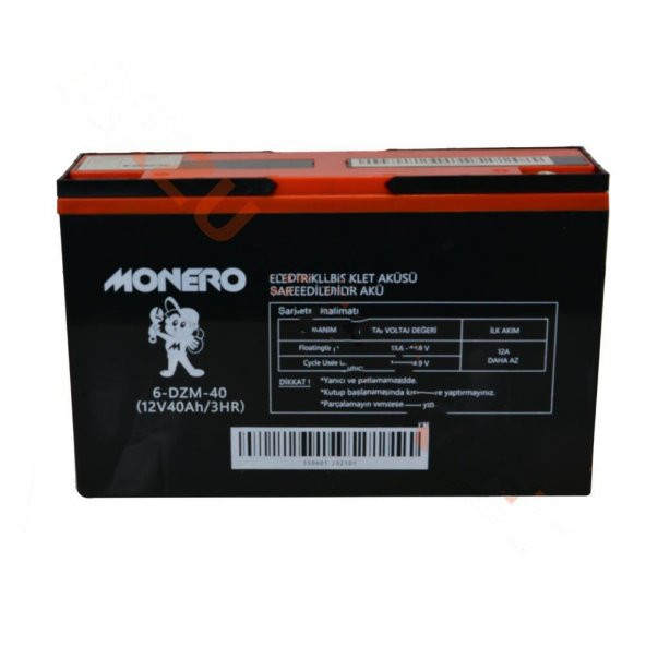 12V-40 AMPER [DAR] [267*78*170 mm] E-BIKE AKÜ - MONERO