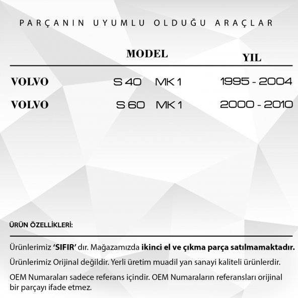Volvo S40 S60 İçin Yan Ayna Motor Tamir Dişlisi(38 Diş) - 2