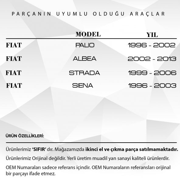 Fiat Palio, Albea,Siena için Güneşlik Ayağı - Açık Gri - 2
