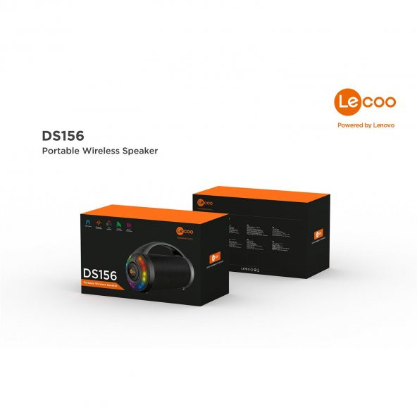 Lenovo Lecoo DS156 Boombox RGB Taşınabilir Bluetooth Hoparlör - 5