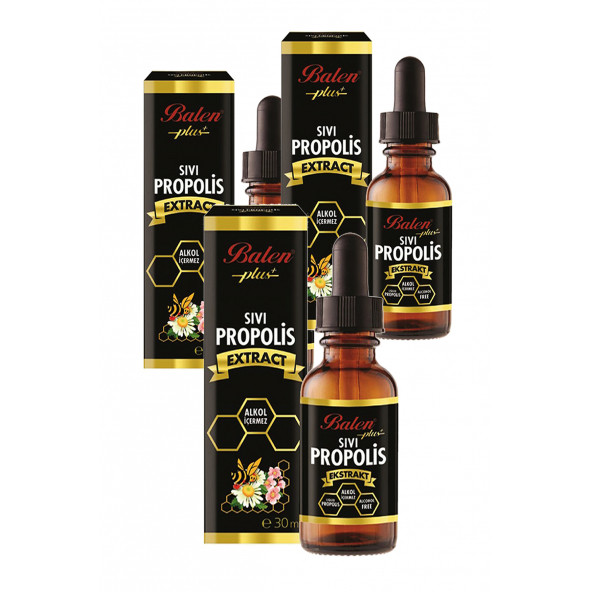 3 Kutu Balen Sıvı Propolis Ekstraktı Su Bazlı Damla 30 Ml