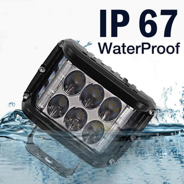 Off Road Led Lamba Delici Yayıcı Beyaz-Beyaz Flaşlı Kare Sis Farı Projektör 45W 12 Led Metal Arazi Çalışma Lambası 1 Adet - 10