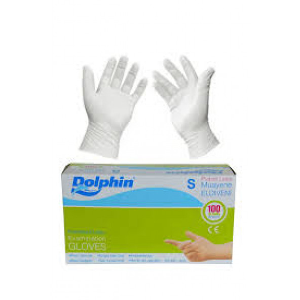 Dolphin Lateks Pudralı Eldiven S beden