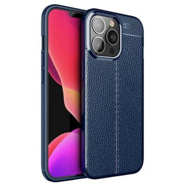 Apple iPhone 14 Pro Max Kılıf Deri Görünümlü Niss Silikon Kapak - 2