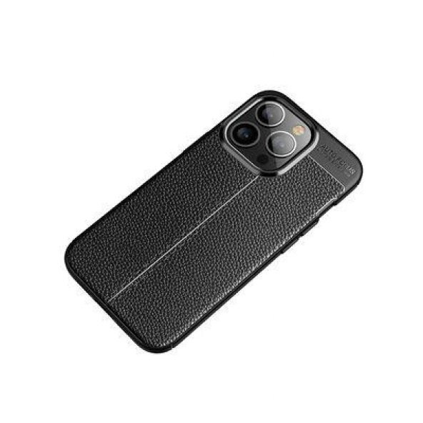 Apple iPhone 14 Pro Max Kılıf Deri Görünümlü Niss Silikon Kapak - 3