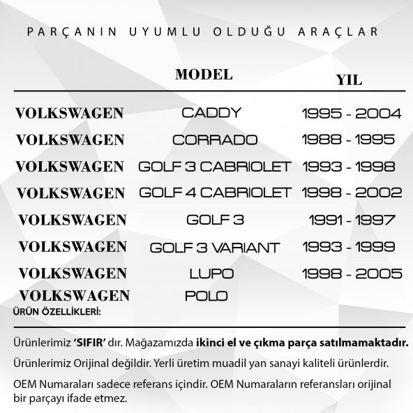 Polo Direksiyon Zembereği 18D595653 - 2