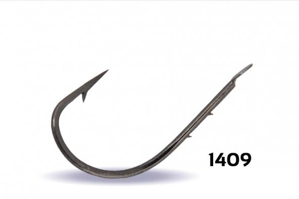 Youvella 1409 Kısa Gövde Tırnaklı Olta İğnesi 100'lü Kutu Black Nikel 1 No