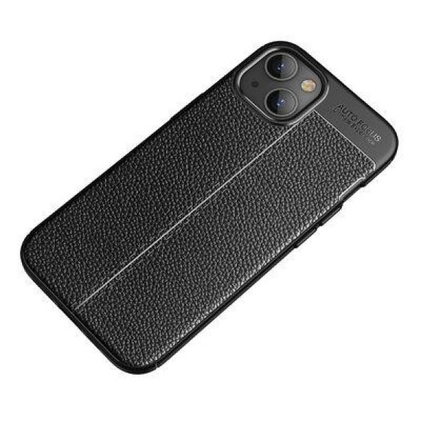 Apple iPhone 14 Kılıf Deri Görünümlü Niss Silikon Kapak - 2