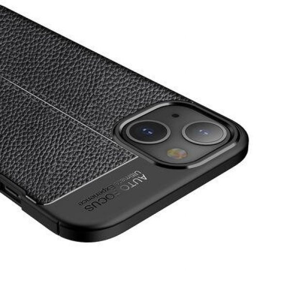 Apple iPhone 14 Kılıf Deri Görünümlü Niss Silikon Kapak - 8