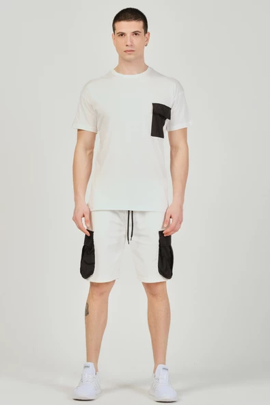 Erkek Şort T-Shirt Cepli Eşofman Takımı - 6