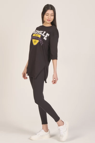 Baskılı Duble Kol Tshirt - 7