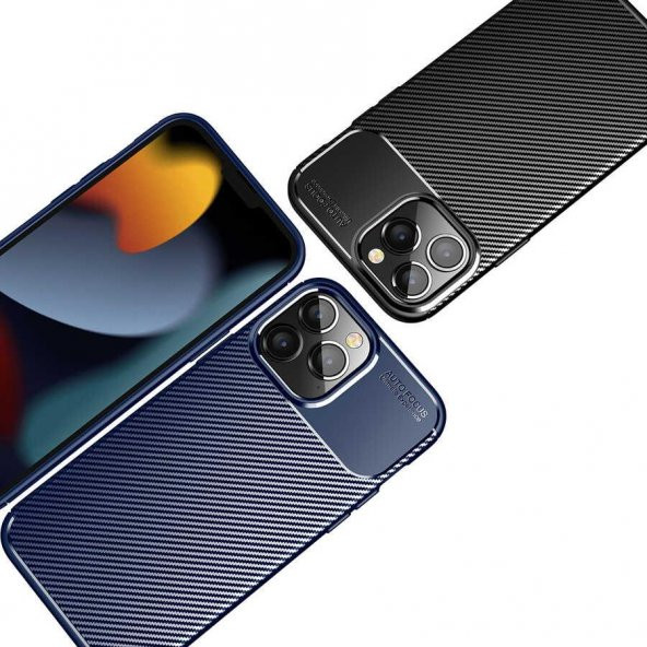 Apple iPhone 14 Pro Max Kılıf Deri Görünümlü Negro Silikon Kapak - 6