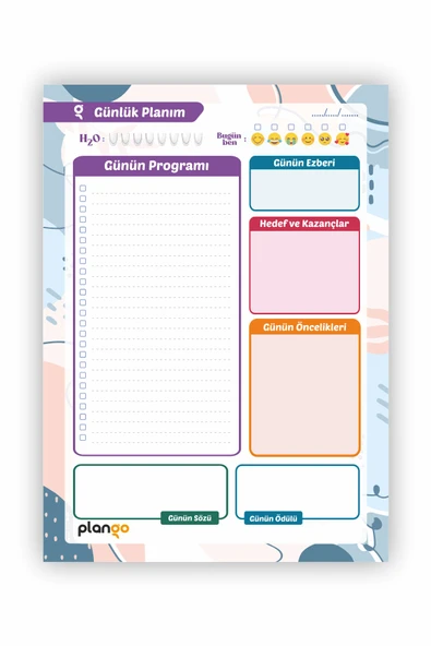 Günlük Planlayıcı - Daily Planner - Ders Çalışma Planlayıcı - Planlama Defteri - 5