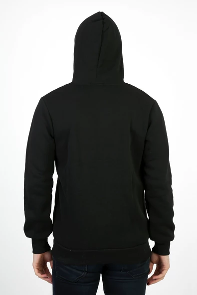 Erkek Kalın Kapüşonlu Basic Sweatshirt - 12
