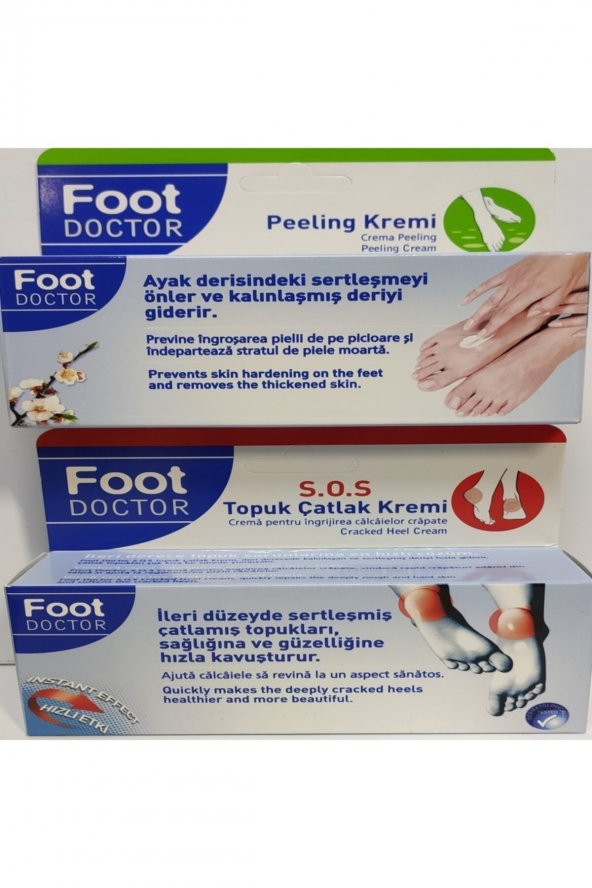 Foot Doctor S.o.s Topuk Çatlak Kremi 50ml+peeling Krem 75ml Şık Çanta Hediyeli Özel Ürün Seti