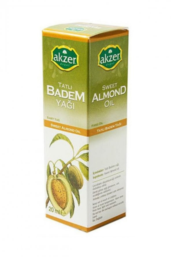 Akzer Tatlı Badem Soğuk Pres 20 Ml.