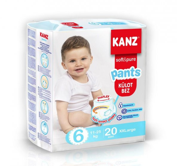 Kanz Kanz Bebek Külot Bezi 11-25 KG 6 XXLarge 20li