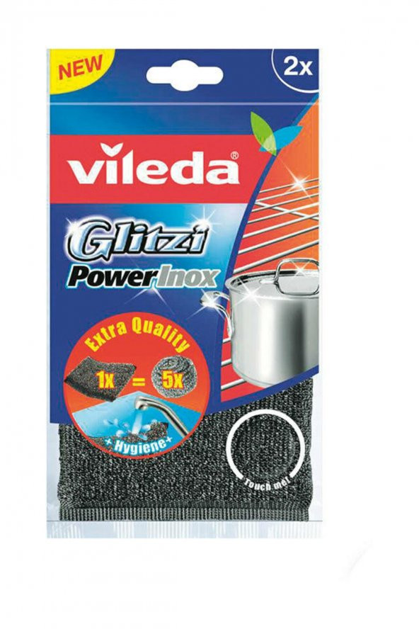 Vileda Power Inox Bulaşık Süngeri 2L, PAKET İÇİ