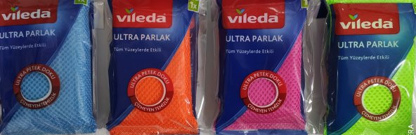 Vileda Vileda Ultra Parlak Sünger Turuncu-Pembe-Mavi-Yeşil renkler 1X4 adet