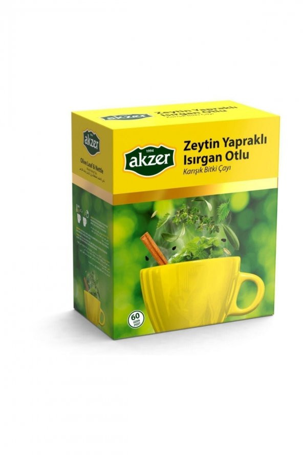 Akzer Zeytin Yapraklı Isırgan Otlu Çay 60 Süzen Poşet