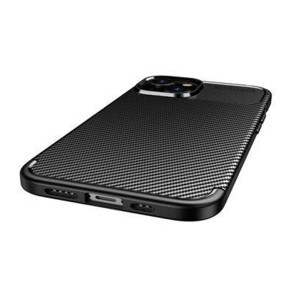 Apple iPhone 14 Kılıf Deri Görünümlü Negro Silikon Kapak - 3